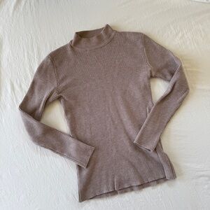 Women's Ribbed Mock Neck Layering Sweater